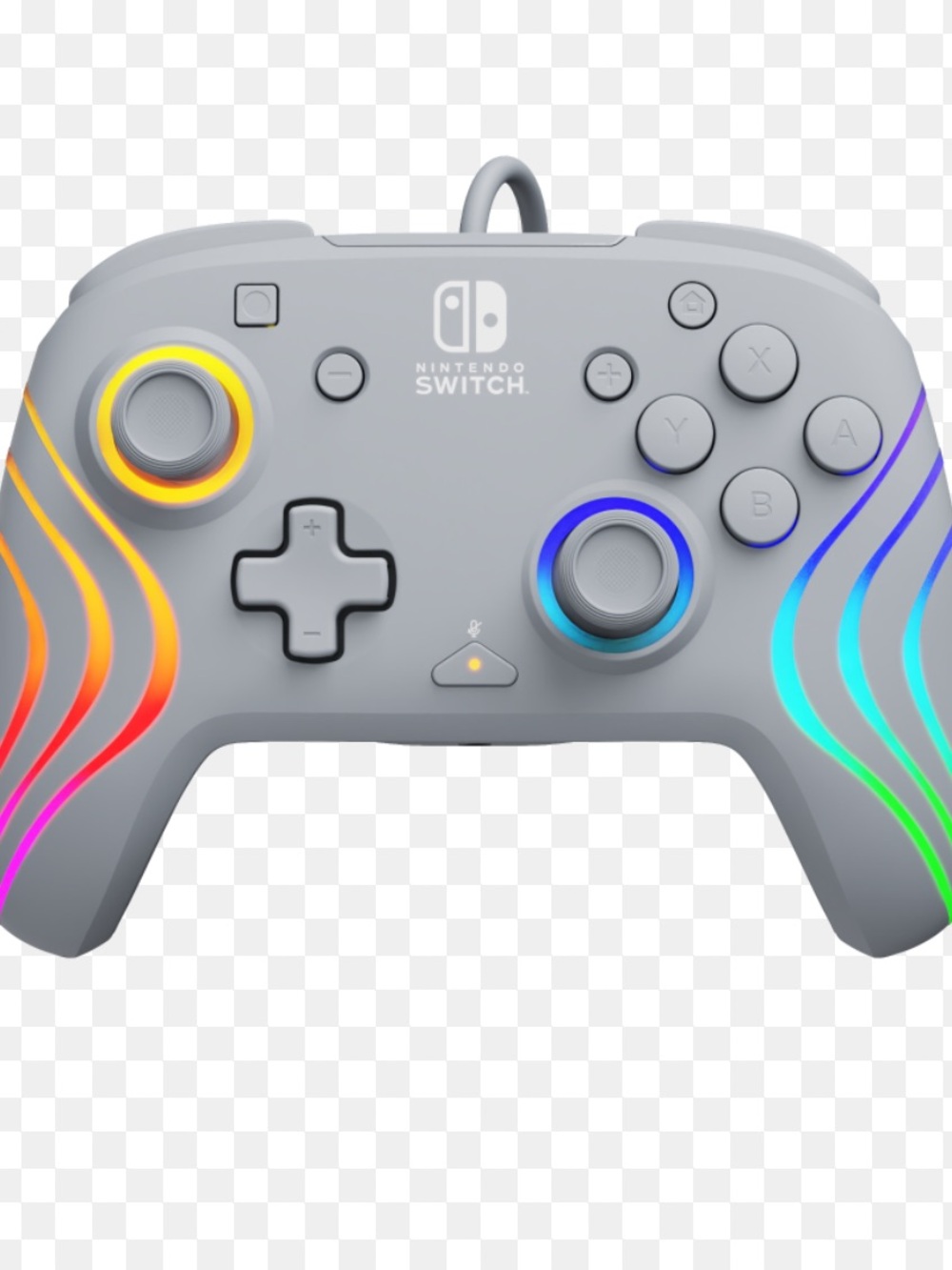 Nintendo Switch Wired Controller - Grey with Multicolor RGB Accents